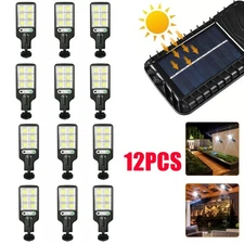3-12PCS LED Solar Street Light Security Flood Lamp Motion Sensor Outdoor Wall