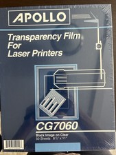 APOLLO Transparency Film for Laser Printers CG7060 50 sheets NEW SEALED