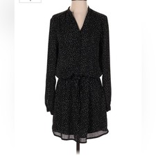 Hilary Radley Dress Womens XS Black Polkadot Abstract Classic Workwear