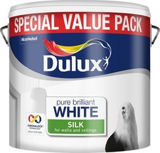 Dulux Pure Brilliant White Matt Emulsion Paint 6L Walls Ceilings Smooth Creamy 4.33 per litre