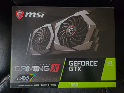 MSI GeForce GTX 1650 Gaming X 4GB GDDR6 Graphics Card Tested Boxed