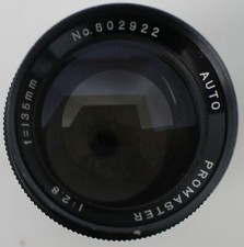 auto promaster lens - 1:2.8 - f 135mm - no. 602922 - made in japan - with cover