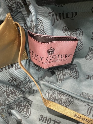 Juicy Couture Daydreamer Shoulder Bag Brogue Houndstooth Tote Velour Purse Y2K - 第 20/24 張圖片