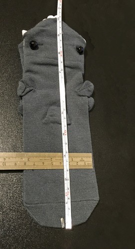 Calze animali a maglia divertenti creative a forma di coccodrillo squalo carpa regalo Natale - Foto 7 di 10