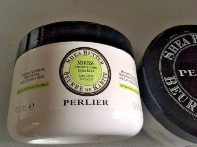 Two X New Perlier 13.5 Ounce Coconut Milk Body Mousse w/Shea Butter - Jumbo Size