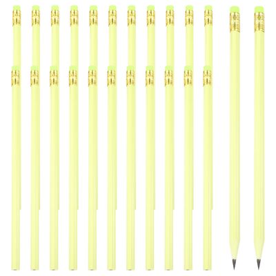 Round Pencils 24 Pcs Triangle HB Graphite Pencil Wooden Pencils with Eraser f...