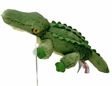 Aurora Alligator Crocodile Plush Stuffed Animal 10" Green Yellow Eyes 2016 Croc