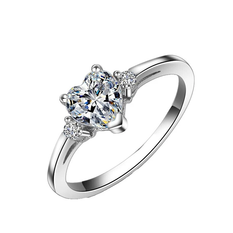 Love White Gold Filled Fashion Rings