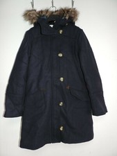 La Redoute Hooded Duffle Coat Navy Size Uk 8 Dh003 Jj 01