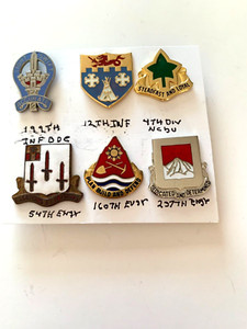 LOT OF SIX U. S. ARMY CRESTS