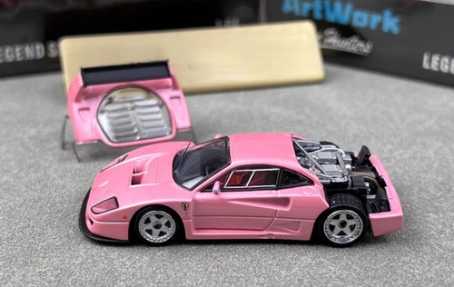 SH 1:64 Pink F40 LM Super Racing Sports Model Diecast Metal Car - Picture 11 of 19