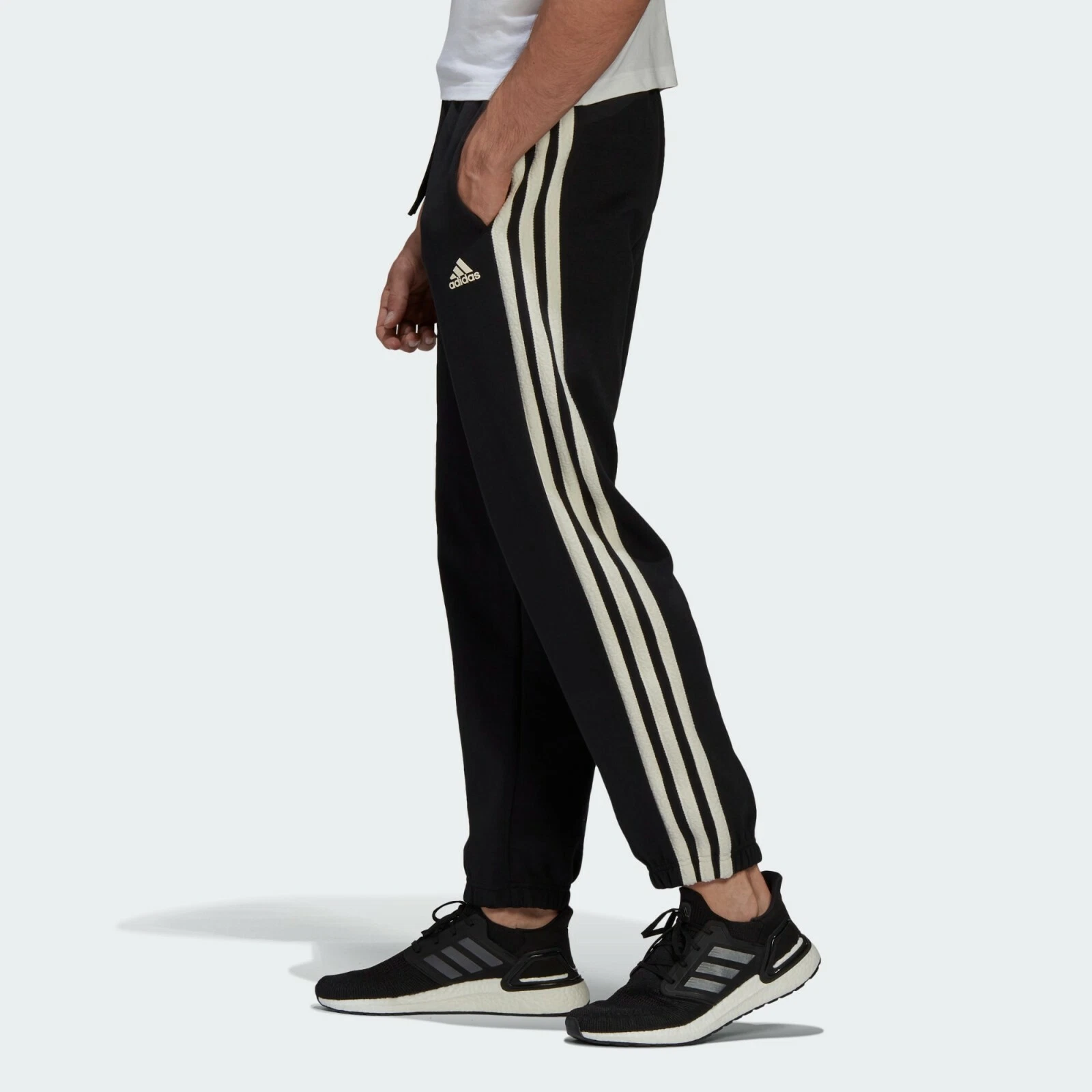 adidas Men's Winter 3-Stripes Pants GM0906 Black/Cream White