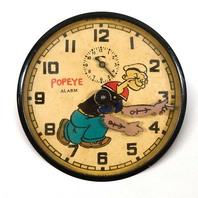 POPEYE ミラー ビンテージ Popeye Alarm Clock Souvenir Advertising Pocket Mirror | eBay