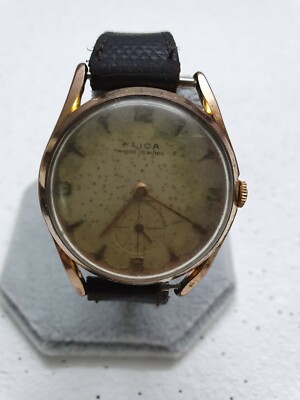 Vintage FLICA watch 15 rubis self wind mechanical sub seconds analog for men's 