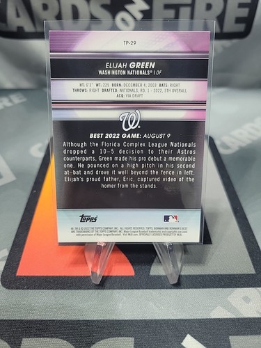 2022 BOWMAN'S BEST TOP PERSPECTS TP-29 ELIJAH GRÜN - Bild 2 von 2