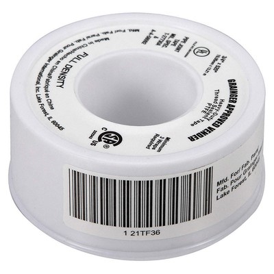 GRAINGER APPROVED 21TF36 Thread Sealant Tape,3/4'' W,White 21TF36