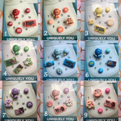 Crocs Handmade jibbitz 5pc m&m chocolate m&m’s candy shoe charms set 22 