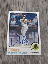DARIEL LOPEZ 2022 TOPPS HERITAGE MINORS AUTOGRAPHED ROOKIE CARD ROA-DL.