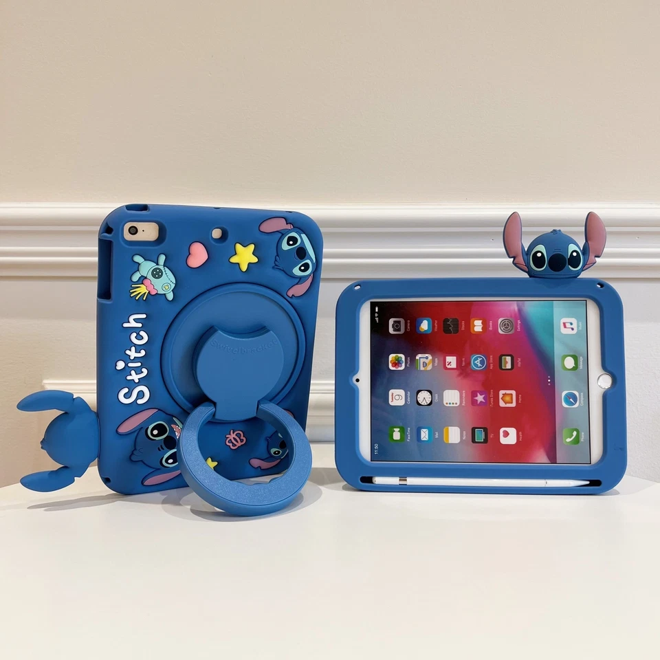 Funda con soporte para niños Stitch para iPad 11th A16 10th 10.9" 9 8 7 mini 7 6 Air Pro Foto 4 de 4