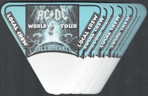 AC/DC Backstage Passes - 1996 - Wholesale Set of 12 - Ballbreaker Tour ...