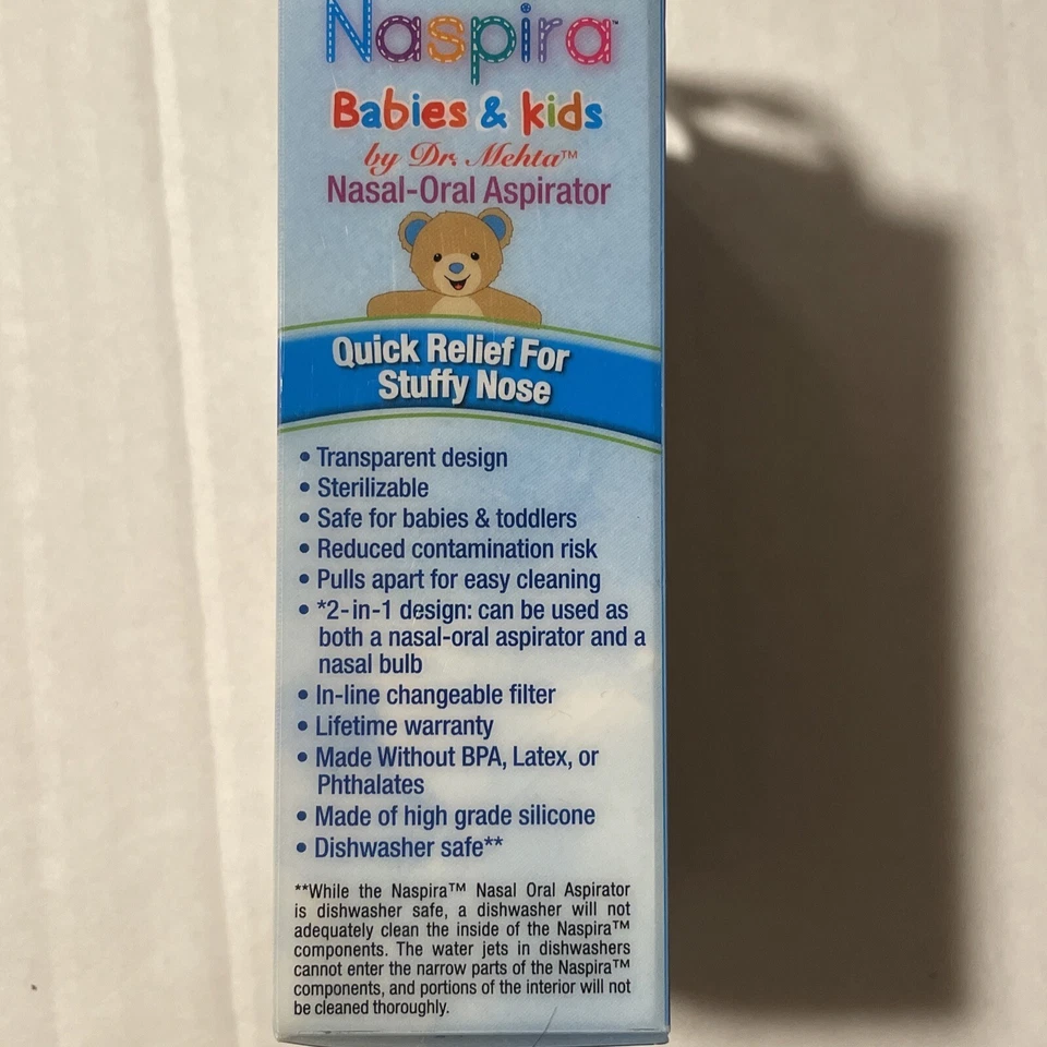 NeilMed Naspira Nasal ORAL ASPIRATOR Relief STUFFY Booger NOSE SINUS Babies Kids - Image 3 of 4