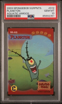 2003 UD Spongebob Squarepants Aquatic Amigos Plankton HOLO Super