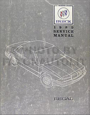 1989 Buick Regal Reparatur Manuell 89 Maßgefertigt Und Limitierte