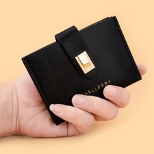Womens Lady Leather Small Mini Wallet ID Credit Card Holder Purse Clutch Handbag