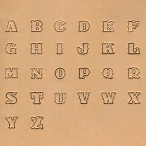 1/2" (12.7mm) Western Style Upper Case Alphabet Leather Stamp Set 8130-00 - Picture 1 of 2
