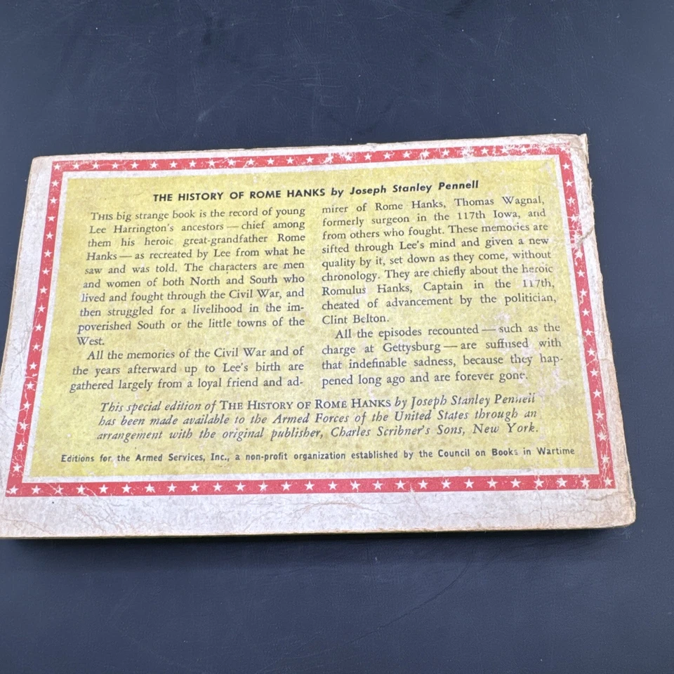 💥 WW2 Armed Services Edition S-36💥THE HISTORY OF ROME HANKS 🦅1944 Foto 4 de 4