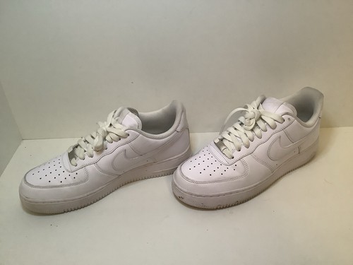 Nike Air Force 1 White Sneakers Men’s Size 9 Preowned - Picture 3 of 13