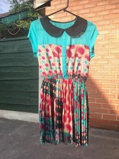 Ladies patchwork vintage style dress Size S