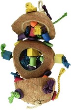 Penn Plax Natural Coconut Bird Kabob with Wood  Sisal