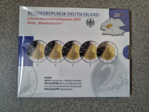 VFS 5 x 2 € Deutschland 2015 PP Original Bundesländerserie Hessen Paulskirche - Bild 1 von 2