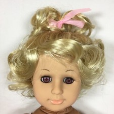Playhouse Collection Bubblee Pale Blonde Doll Wig Short Bob Cut Size 14-15