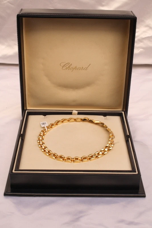Chopard — MAGNIFICENT CHOPARD SWISS MADE 18K GOLD DIAMOND NECKLACE WITH  ORIGINAL BOX