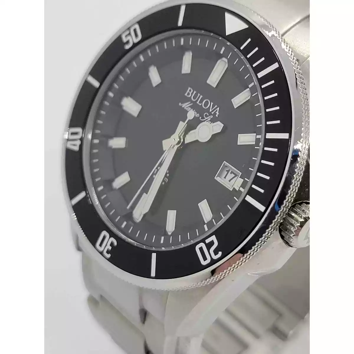 Bulova Men s Black Marine Star Watch Model 98B203