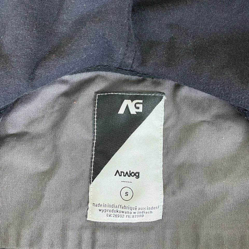 Chaqueta analógica Burton con capucha y cremallera para hombre talla pequeña gris negra hecha en unión Foto 4 de 4
