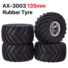 AUSTAR 4PCS AX-3003 135mm Tyre Rubber Tire Wheel Plastic Hub for 1/10 RC HSP HPI