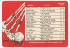 1966 Shell Oil Wonderful World of Gold Pocket Schedule Card Sneed Chi Chi NBC TV