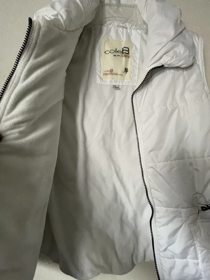 Женский спортивный жилет Cole B размер L белый пуховик с перьями утепленный пуховик туристическая куртка - Изображение 3 из 4