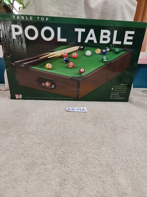 Pool Table Tabletop Billards Game size 20 x 12 x 4 inches  Ages 5+  NEW Open Box