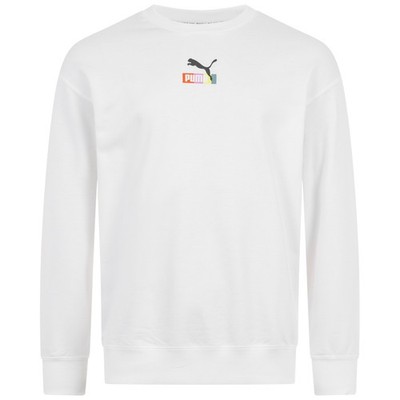 PUMA Brand Love Herren Sweatshirt Pullover weiß neu
