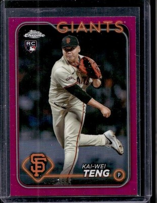 Kai-Wei Teng 2024 Topps Chrome Update #USC102 Rookie Magenta Refractor /399