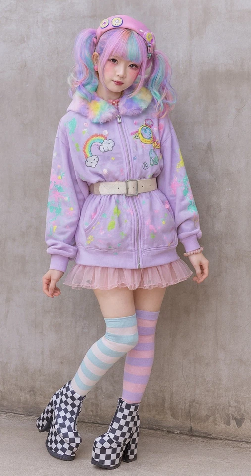 Botas de Plataforma a Cuadros Punk Y2K Años 90 Grunge Cosplay Harajuku Talla 6.5 Foto 3 de 4