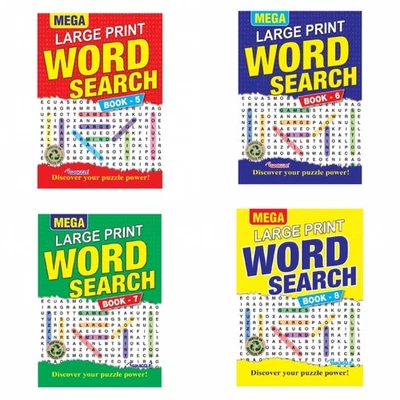 MARTELLO UK Word Search Mega Large Print Word Search Puzzle Books Adult or Kids