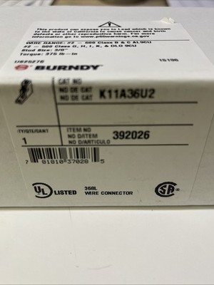 BURNDY K11A36U2 / K11A36U2 Lot Of 3