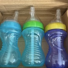 N by Sippy Cups 3-Pack Plastic Soft Lid Blue Green Purple Handles MPN 95328
