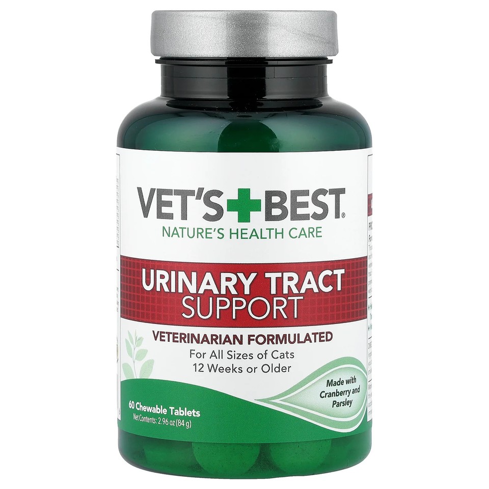 Urinary Tract Support, For Cats, All Sizes, 12 Weeks+, 60 Chewable Tablets, 2.96