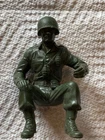 Vintage Marx seated Army toy soldier - larger